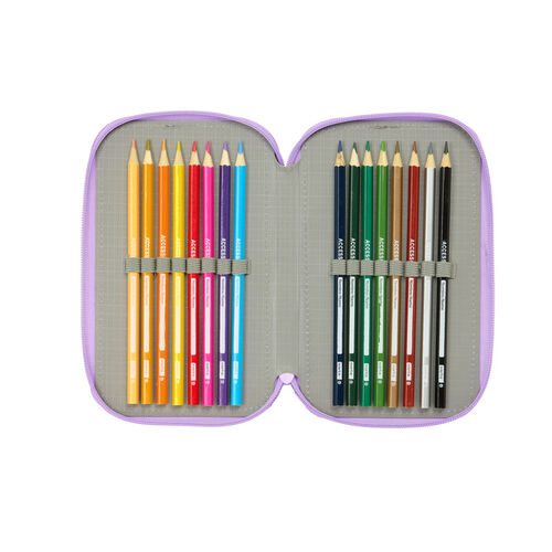 Unicorn Academy triple pencil case 37pcs