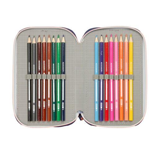 F.C. Barcelona 2 Equipment 25/26 triple pencil case 37pcs