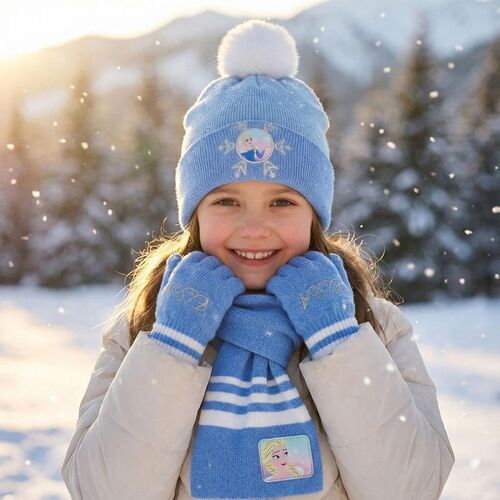 Disney Frozen winter set snood hat gloves