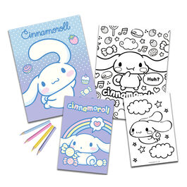Set colorear Cinnamoroll Hello Kitty