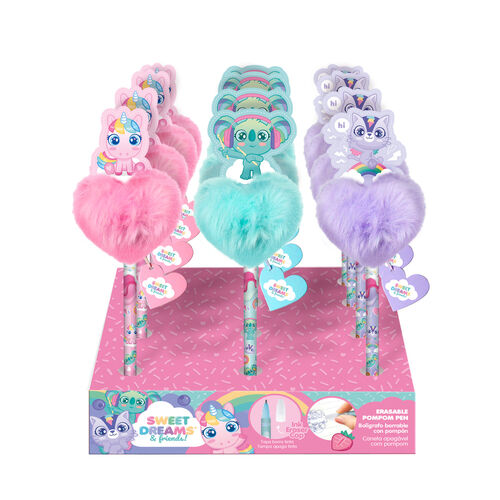 Sweet Dreams & Friends assorted 3D pompom topper pen
