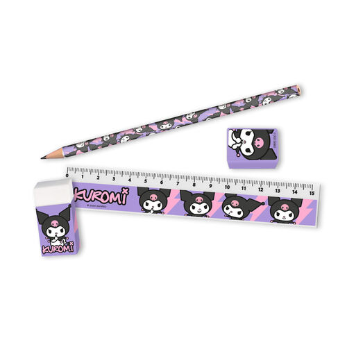 Set papeleria portatodo Kuromi Hello Kitty