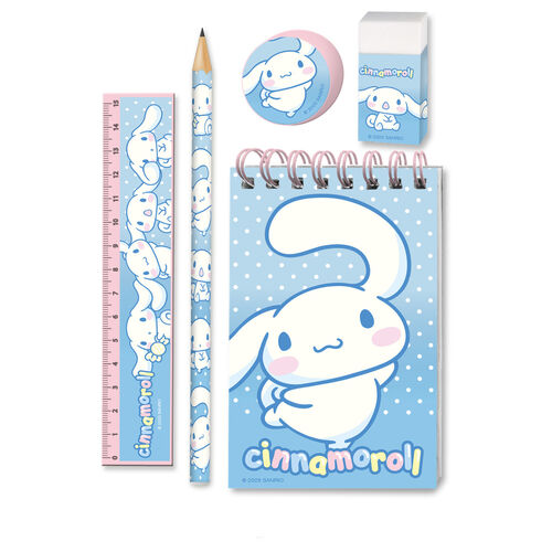 Set papeleria Cinnamoroll Hello Kitty 5pzs