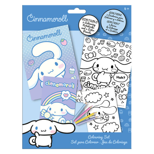 Set colorear Cinnamoroll Hello Kitty