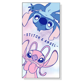Disney Stitch & Angel microfibre beach towel