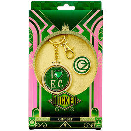 Set regalo llavero + Pin I Love Emerald City Keyring Oz Logo Wicked