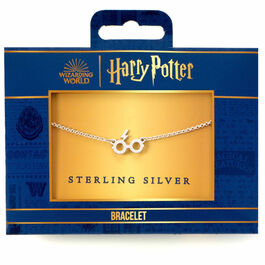Harry Potter Glasses & Lightning sterling silver bracelet