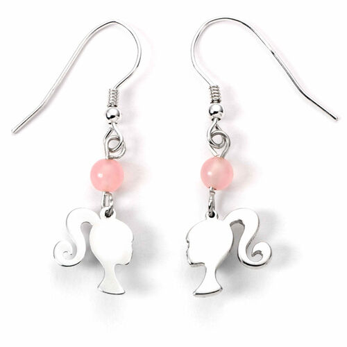 Pendientes Silhouette Barbie plata