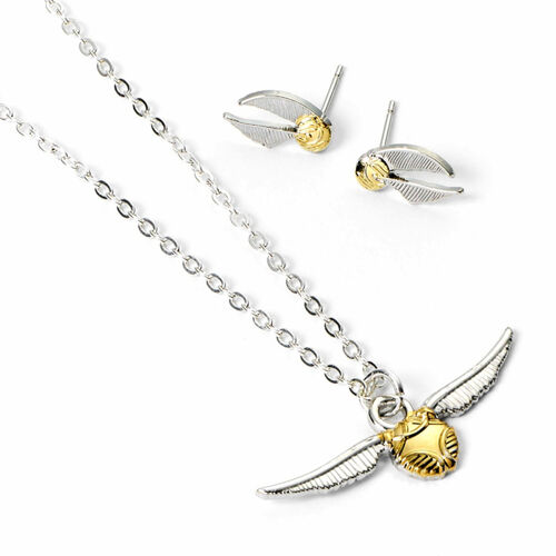 Harry Potter Golden Snitch necklace and earrings set