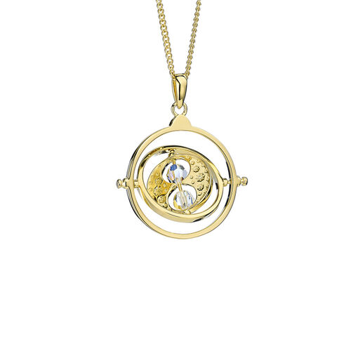 Harry Potter Time Turner  sterling silver gold plated necklace