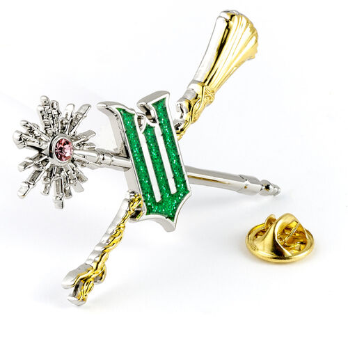 Wicked For Good Wand and Broomstick pin badge