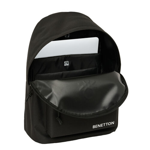 Benetton Black laptop backpack 41cm