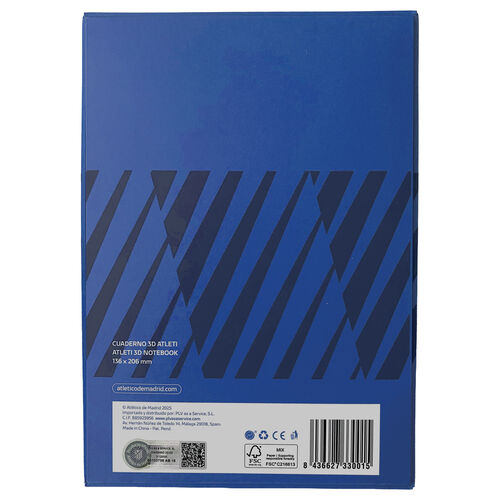 Cuaderno A5 Atletico de Madrid