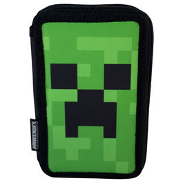 Minecraft Face triple pencil case