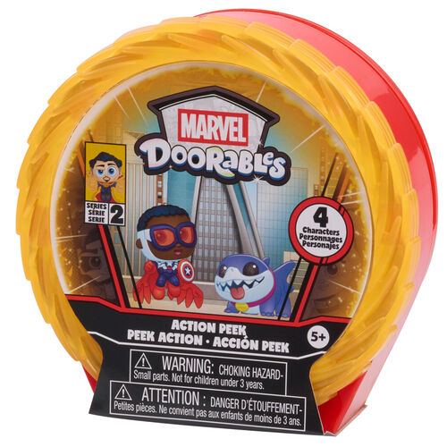 Capsula sorpresa 4 figuras Action Mini Peek Series 2 Marvel Doorables surtido