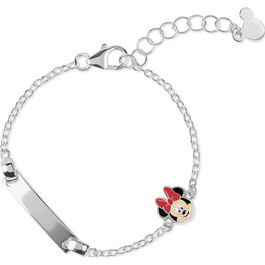 Pulsera placa Minnie Disney plata