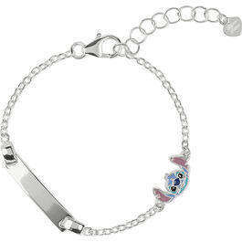 Pulsera placa Stitch Disney plata