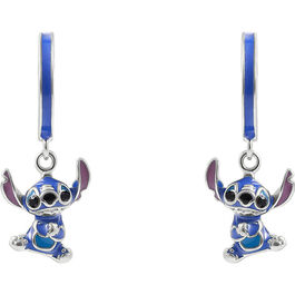 Pendientes Charm Stitch Disney plata