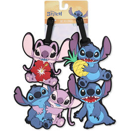 Set 4 Etiquetas de Equipaje Angel & Stitch Disney