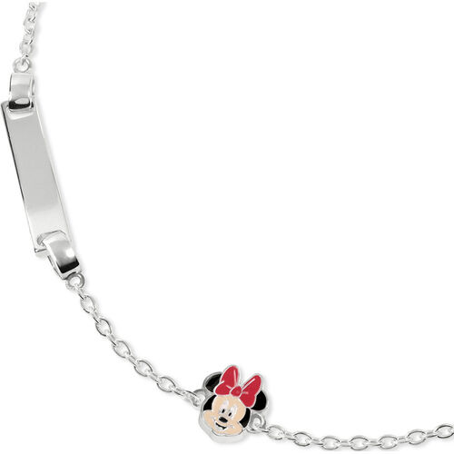 Pulsera placa Minnie Disney plata