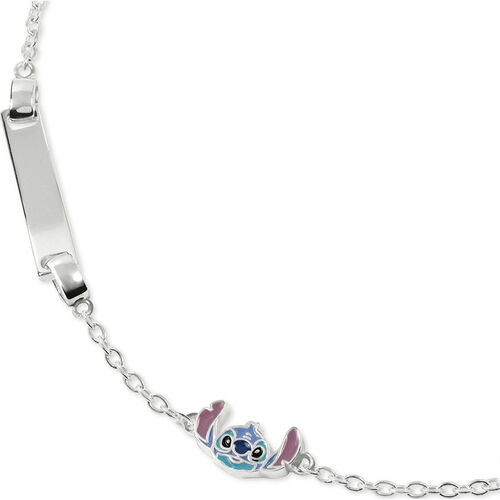 Pulsera placa Stitch Disney plata