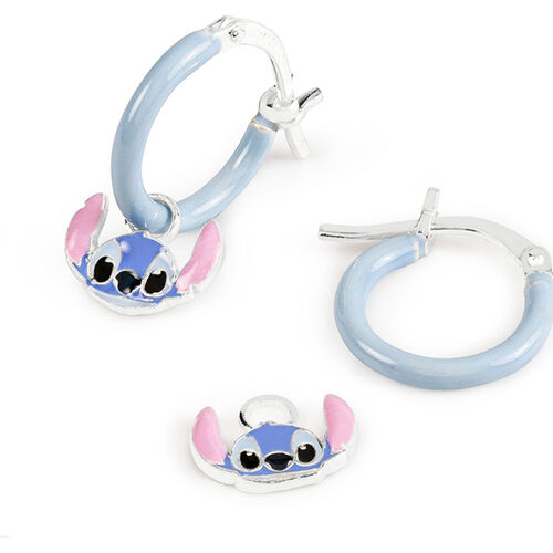 Pendientes Charm Stitch Disney plata