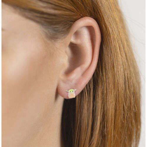 Pendientes Grogu The Mandalorian Star Wars plata