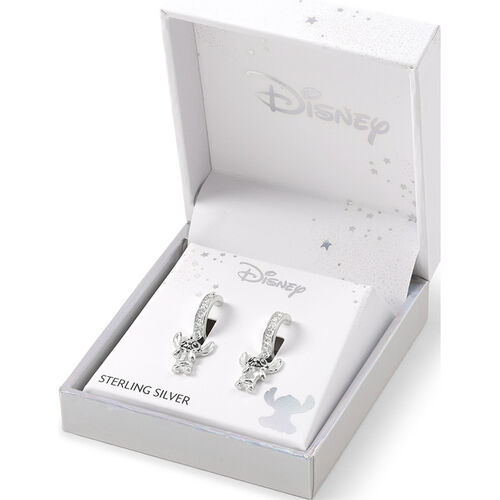 Pendientes Charm Stitch Disney plata