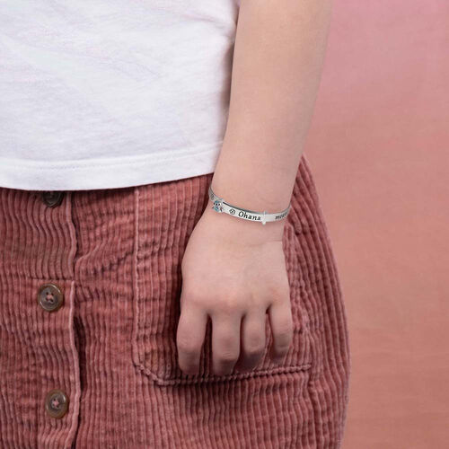 Pulsera Onaha Means Family Stitch Disney plata