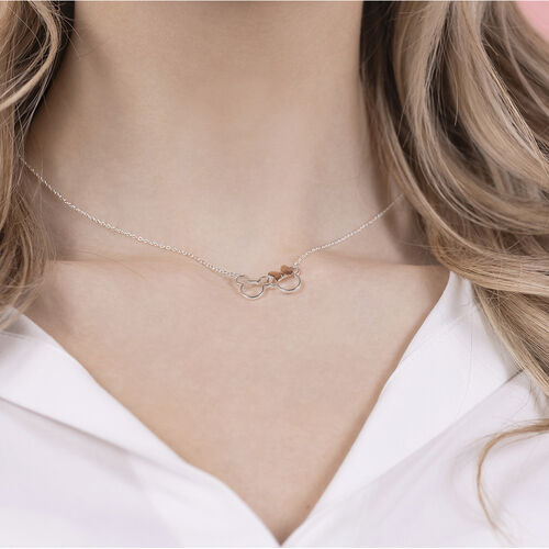 Colgante Mickey & Minnie Disney plata