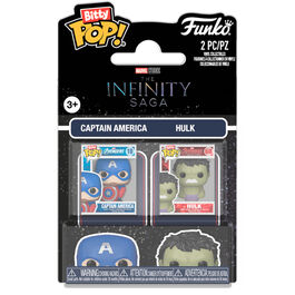 Blister 2 figuras Bitty POP Marvel Infinity Saga Capitan America & Hulk