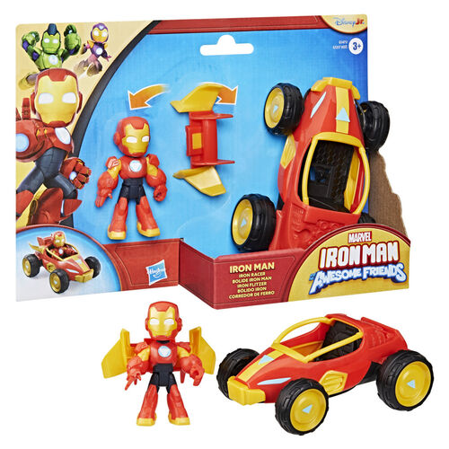 Figura + Vehiculo Iron Man y Su Superequipo Marvel surtido