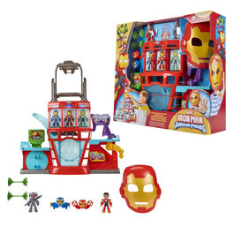 Playset Cuartel General Iron Man y Su Superequipo Marvel