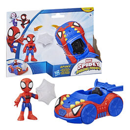 Figura + Vehiculo Spidey y Su Superequipo Marvel