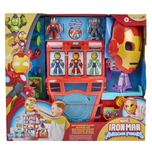 Playset Cuartel General Iron Man y Su Superequipo Marvel