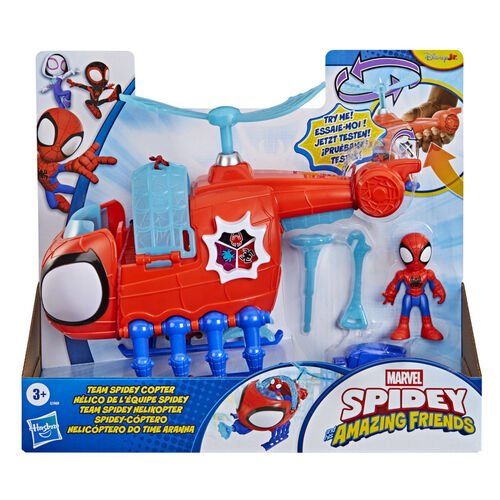 Figura + Vehiculo Spidey y Su Superequipo Marvel