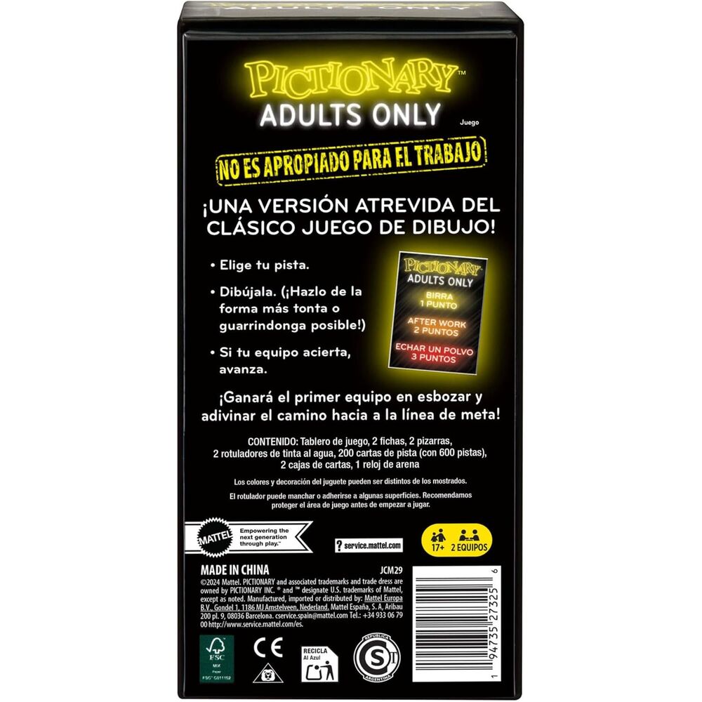 Juego mesa Pictionary adulto español