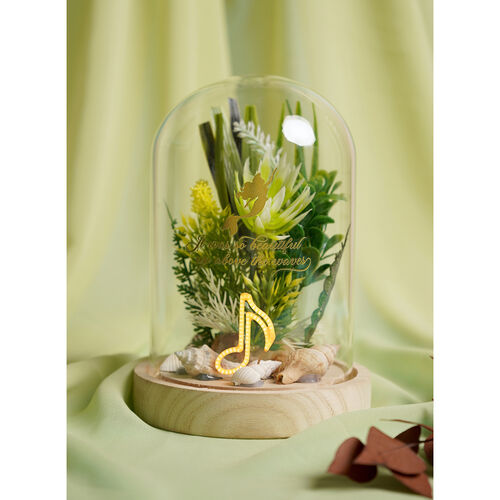 Disney Princess Ariel florals in a clonche with neon light