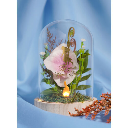 Disney Princess Vaiana Moana florals in a clonche with neon light