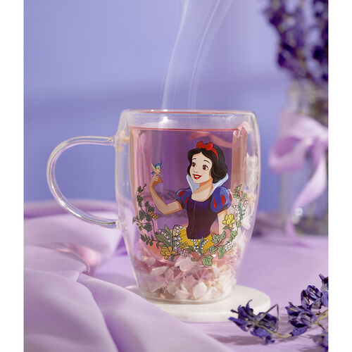 Disney Snow White floral decorative glass mug