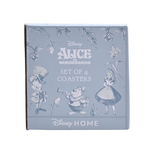 Set 4 posavasos Alicia en el Pais de las Maravillas Disney