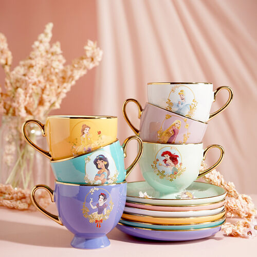 Taza te y platillo Bella Princesas Disney