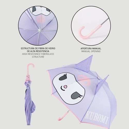 Paraguas manual Kuromi Hello Kitty
