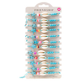 Pulsera Boho conchas y estrellas de mar surtido