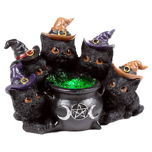 Figura luz LED Brujas Gato Negro 