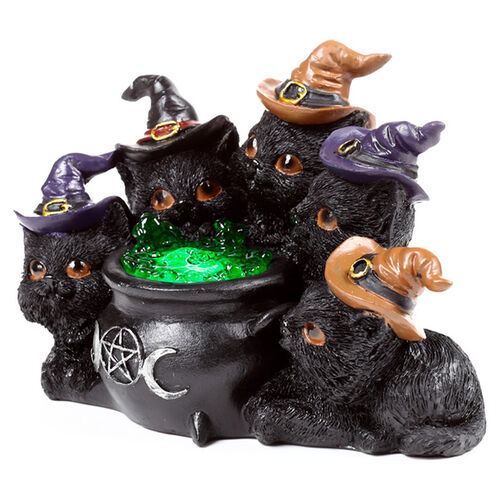 Figura luz LED Brujas Gato Negro 