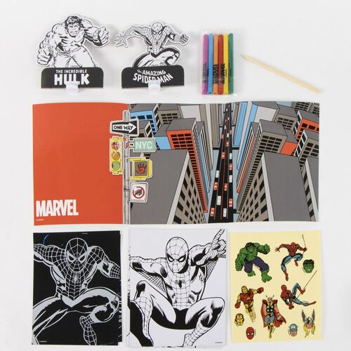 Marvel Spiderman Colouring backpack set
