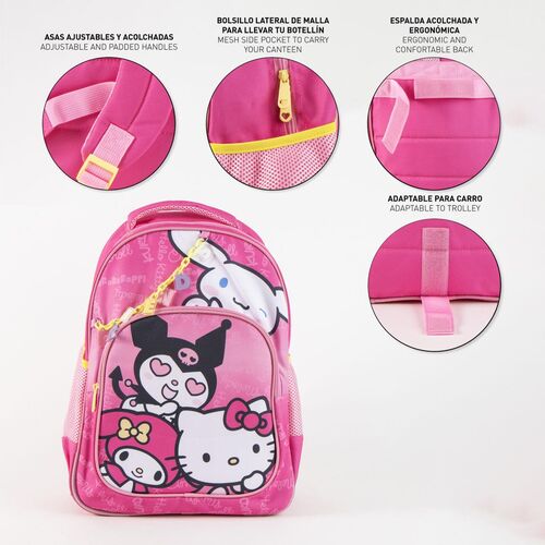 Mochila Hello Kitty and Friends 42cm adaptable