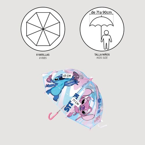 Disney Stitch bubble manual umbrella 45cm