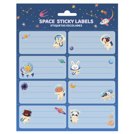 Space travel adhesive labels